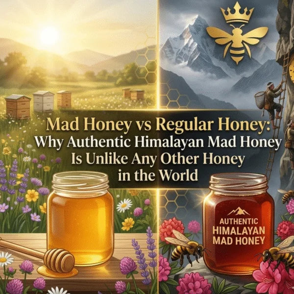 Mad Honey vs Regular Honey: Why Authentic Himalayan Mad Honey Is Unlike Any Other Honey in the World